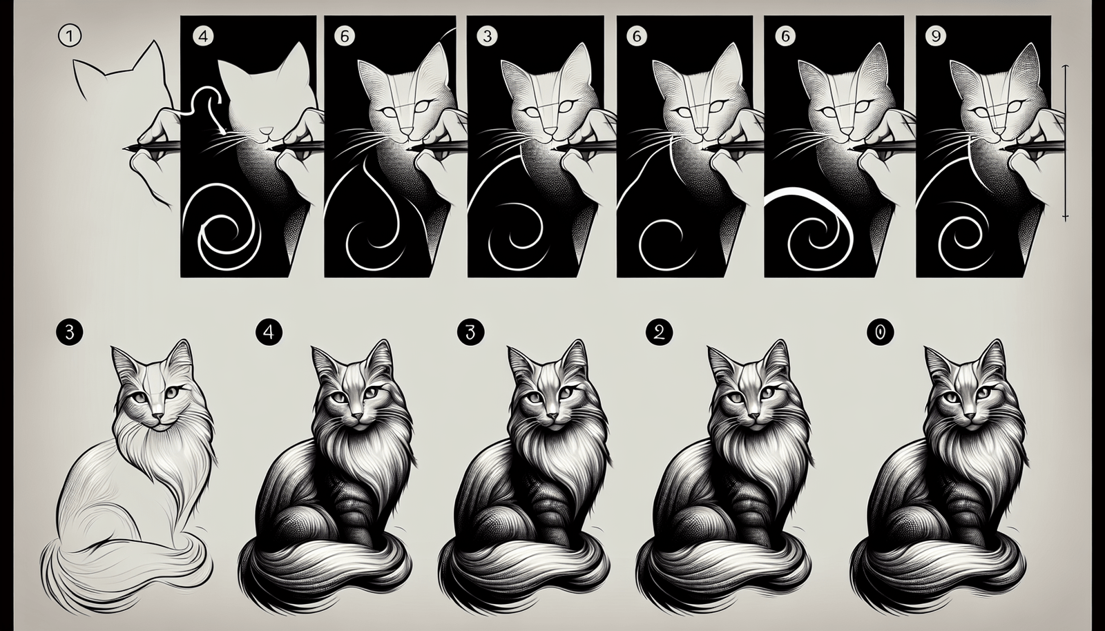How To Draw A Cat Step By Step