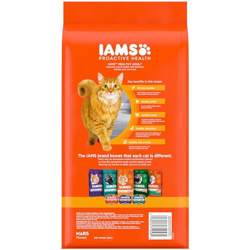 IAMS PROACTIVE HEALTH Adult Healthy Dry Cat Food with Chicken Cat Kibble, 3.5 lb. Bag
