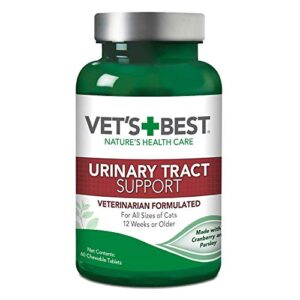 Vet's Best Cat Urinary Tract Supports Cat Supplements | Supports Cat A Healthy Urinary Tract | 60 Chewable Tablets