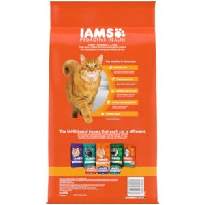 IAMS Proactive Health Adult Hairball Care Dry Cat Food with Chicken and Salmon, 7 lb. Bag (Pack of 1)