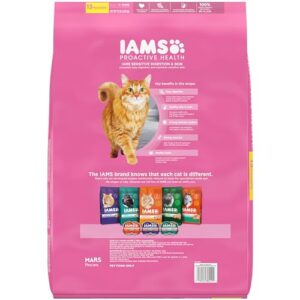 IAMS PROACTIVE HEALTH Adult Sensitive Digestion & Skin, Dry Cat Food with Turkey Cat Kibble, 13 lb. Bag