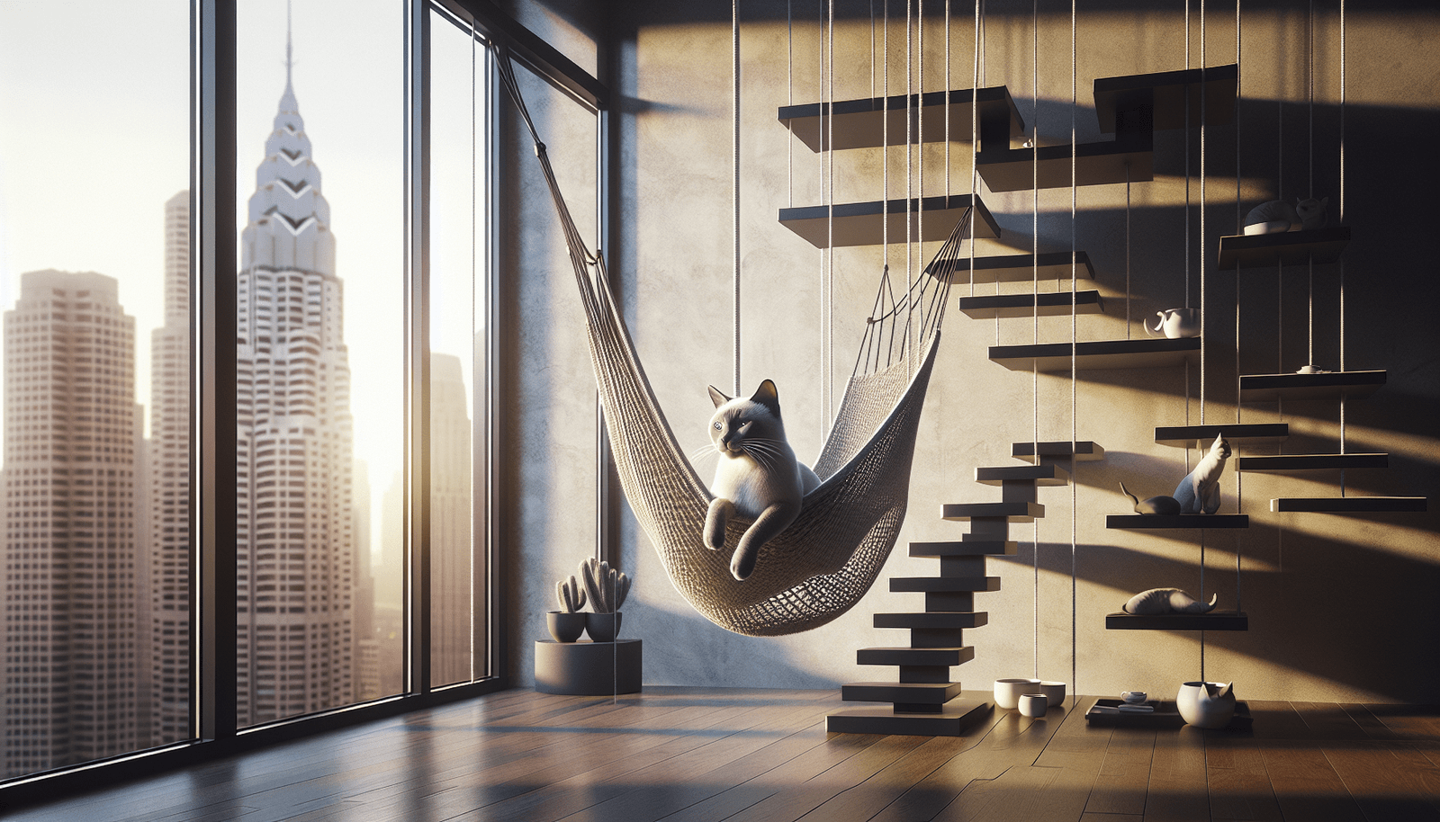 How To Create A Cat-friendly Window Hammock With Climbing Options