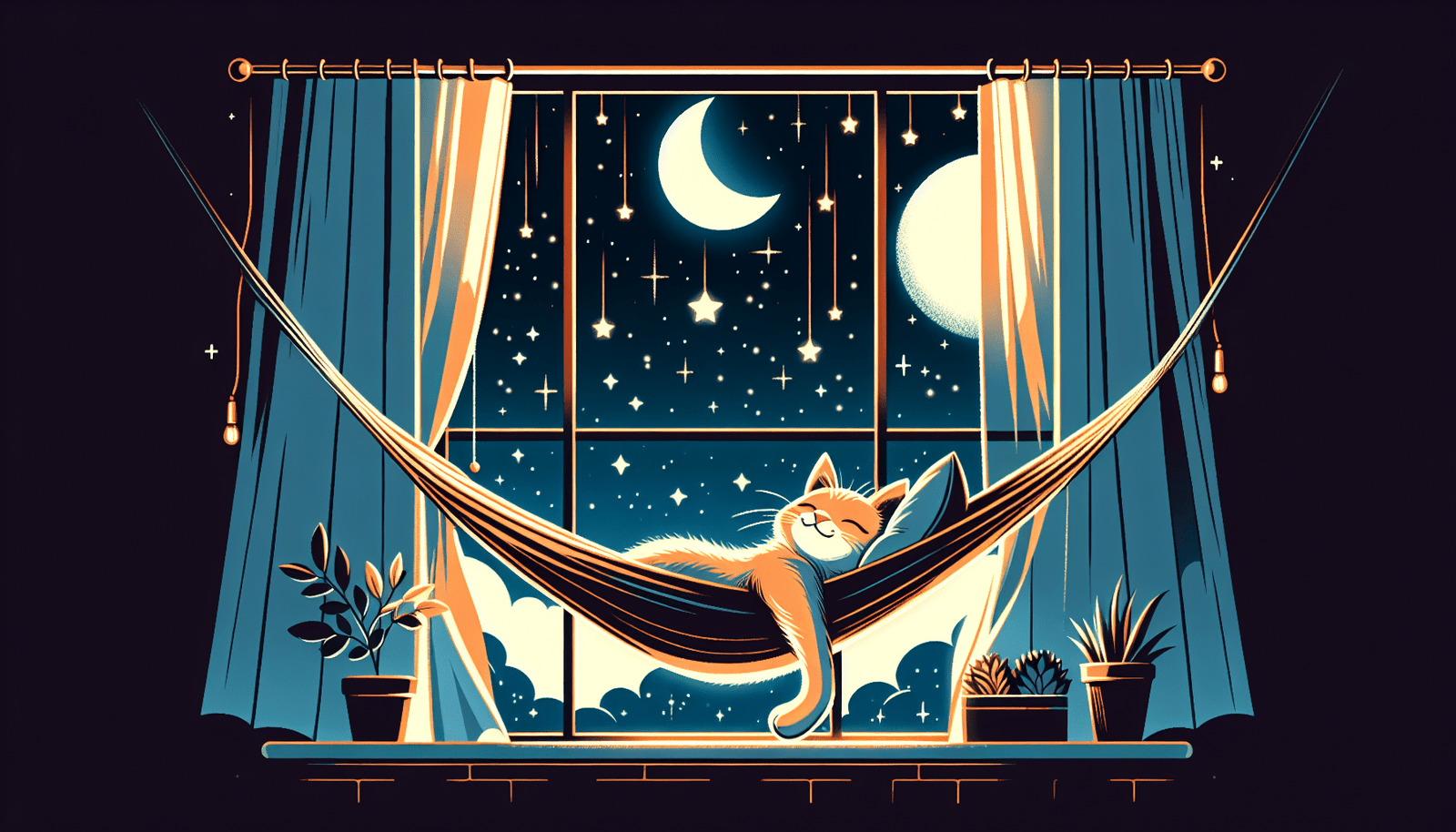 Window Hammocks For Cats Who Like To Gaze At The Moon And Stars