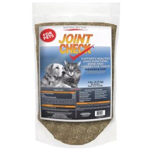 NATURAL PET VET Joint Check Hip and Joint Supplement for Dogs and Cats - Glucosamine, Yucca & Boswellia - Helps Maintain Healthy Inflammatory Response, Stronger Bones & Connective Tissues (5 lbs)