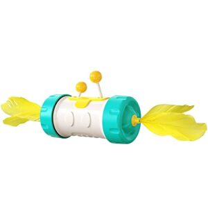YIRENZUI Funny Cat Toy Funny Tumbler Balanced Wheel Rotatable Cat Toys with Feather Stick Ball Toy Pet Products Supplies Stimulate The Cat's Curiosity (Color : Light Blue )