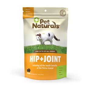 Pet Naturals Hip and Joint Support Supplement for Cats, 30 Chews - Glucosamine, Chondroitin and MSM for Cats