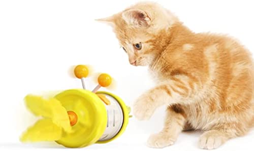 YIRENZUI Funny Tumbler Cat Toy: Engaging Green Feather Fun - Image 3