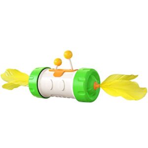 YIRENZUI Funny Cat Toy Funny Tumbler Balanced Wheel Rotatable Cat Toys with Feather Stick Ball Toy Pet Products Supplies Stimulate The Cat's Curiosity (Color : Green )