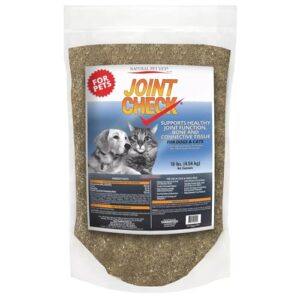 NATURAL PET VET Joint Check Hip and Joint Supplement for Dogs and Cats - Glucosamine, Yucca & Boswellia - Helps Maintain Healthy Inflammatory Response, Stronger Bones & Connective Tissues (10 lbs)