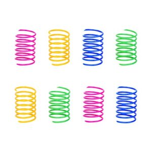 ISMARTEN Cat Spring Toy (60 Pack), Cat Kittens Toys Plastic Coil Spiral Springs for Swatting, Biting, Hunting, and Active Healthy Play (Random Color)