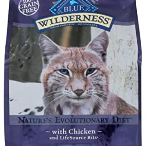 Blue Buffalo Wilderness High Protein, Natural Mature Dry Cat Food, Chicken 4-lb Pack of 5