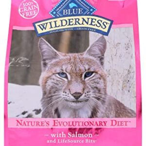 Blue Buffalo Wilderness Grain Free Salmon Adult Premium Dry Cat Food - 4lbs Pack of 5