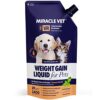 Miracle Vet High-Calorie Weight Gainer for Dogs & Cats - Multivitamin Nutritional Supplement Gel, Omega Fish Oil, Calcium - Puppy, Senior, Prenatal Cat & Dog Vitamins, Supplements for Weight Gain