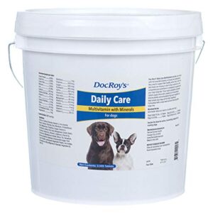 Doc Roy's Daily Care Multivitamin with Minerals for Dogs- Canine Daily Health Supplement- 2500 Tablets