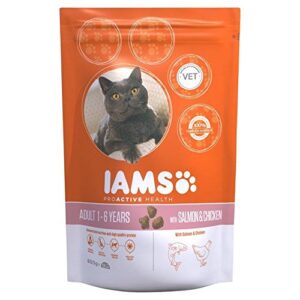 Iams Adult Dry Cat Food Salmon 800g (Pack of 6)