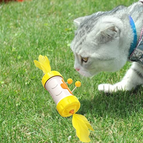 YIRENZUI Funny Tumbler Cat Toy: Engaging Green Feather Fun - Image 6