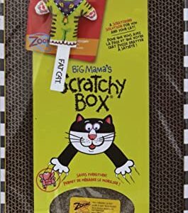 FAT CAT Big Mama's Scratch Cat Toy Box Includes 100% Organic Catnip Grown In The USA
