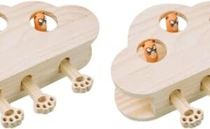 Kitten Toys Mice Gopher Intelligent Teaser Puppy Beat for Cloud Scratching Pet Toy Educational Iq Interactive Wooden Funny Cat Animal Dog Small Pattern Toys Kitten Educational Toys (Color : Picture 1