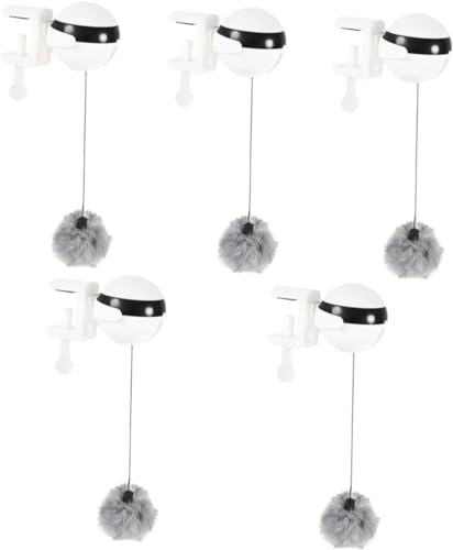 Whipin White Accessories 1 Set Cat Toy Motorized Cat Toys Electric Ride on Toys Accessories Abs Hairball Accessories cat Play (Color : As Shownx5pcs, Size : 7x10cmx5pcs)