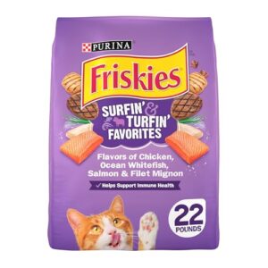 GYCO Dry Cat Food for Adult Cats & Kittens, Surfin' & Turfin', 22 lb. Bag - Bag. Flavors of chicken, ocean whitefish, salmon and filet mignon.