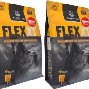 Majesty's Flex XT Wafers - Superior Horse/Equine Joint Support with Increased Supplement Levels - Glucosamine, MSM, Yucca, Vitamin C (Peppermint, 2 Pack(120 Count Total))