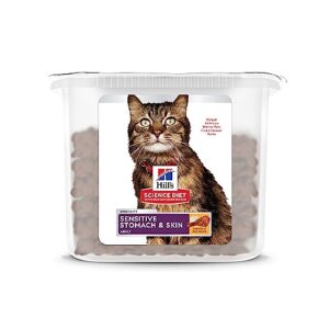 Hill's Science Diet Sensitive Stomach & Skin, Adult 1-6, Stomach & Skin Sensitivity Support, Dry Cat Food, Chicken & Rice, 20 lb Tub