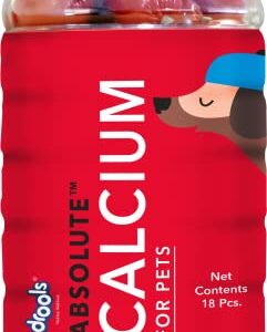 Drools Absolute Calcium Sausage Dog Supplement Enriched with Optimum Calcium and Phosphorus for Healthy Skeletal System Keeps The Pet Active and Promotes Joint Health -(Jar 18 Pieces)