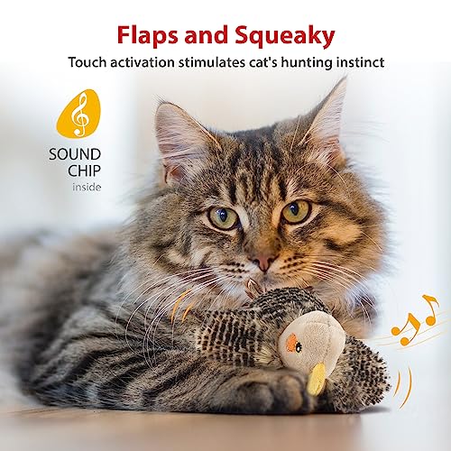 Unleash Feline Fun with PETGEEK GiGwi Flapping Bird Toy - Image 3