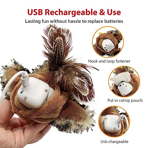 Unleash Feline Fun with PETGEEK GiGwi Flapping Bird Toy - Image 4