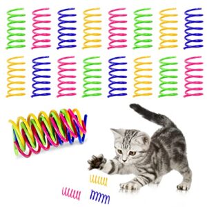 XINSA 200 Pack Pet Cat Spring Toy,Wide Colorful Interactive Toy for Swatting, Biting, Hunting,and Active Healthy Play(Random Color)