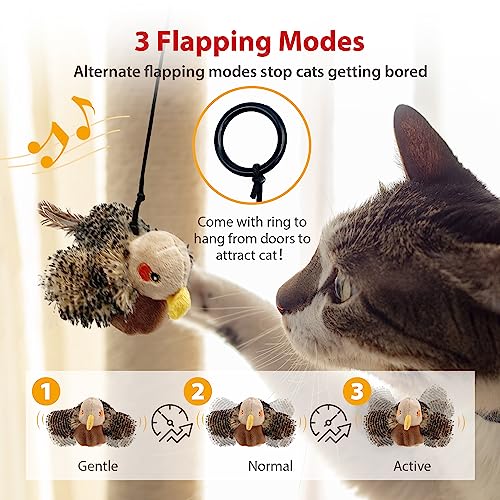 Unleash Feline Fun with PETGEEK GiGwi Flapping Bird Toy - Image 2