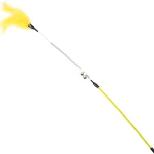 Whipin Kitten Toys Kitten Toys Small Cat Toys Cat Toy with Beads and Bells Funny Cat Stick Kitten Wand Toy Interactive Catcher Teaser Funny Exercise for Kitten Cats Fishing Toy Toys Toys Toys