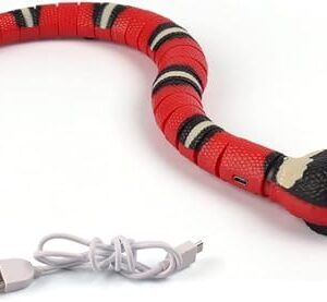 Whipin cat Toys Smart Sensing Interactive Cat Toys Automatic Eletronic Snake Cat Teasering Play USB Rechargeable Kitten Toys for Cats Dogs (Color : Smart Snake)