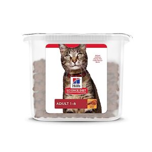 Hill's Science Diet Adult 1-6, Adult 1-6 Premium Nutrition, Dry Cat Food, Chicken Recipe, 20 lb Tub