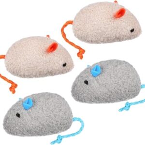 Whipin Kitten Mice Filled Catnip Portable Mouse Cat Stuff 4pcs Simulation Mouse Toy Toy Plush Figure Toys Plush Fake Mouse Cat Mice Small Soft Rustle Toys