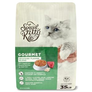 Special Gourmet Formula Dry Cat Food, Seafood Flavor Blend, 35 lb