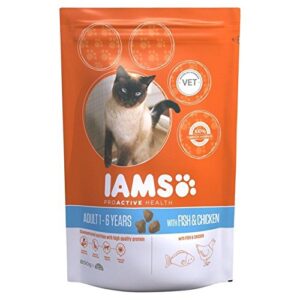 Iams Adult Dry Cat Food Ocean Fish 800g (Pack of 4)