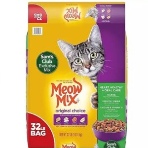 Grocerama Meo'w Mix Original Choice Dry Cat Food, Heart Healthy & Oral Care Formula (32 lbs.)