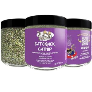 Cat Crack Bulk Catnip 12 Packs, Zoomie-Inducing Cat Nip Blend, North American Made & 100% Natural, Safe & Non-Addictive Catnip Bulk Pack Used to Supplement Cat Products, & Cat Accessories (Original)