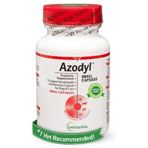 Vetoquinol Azodyl Kidney Health Supplement for Dogs & Cats, 90ct - Probiotic Pet Wellbeing - Help Support Kidney Function & Manage Renal Toxins - Renal Care Supplement - Easy-to-Swallow Small Caps