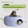 Cozy Cat Cave Bed: Large Donut Tunnel for Big Cats, Scratch-Resistant & Washable - Image 2