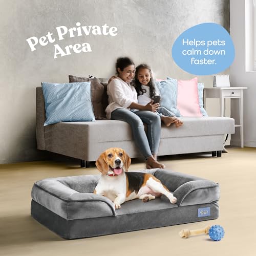Orthopedic Dog Bed Medium Dogs: Comfy Memory Foam Sofa Bed with Neck Support - Image 6