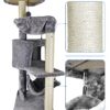 Deluxe Multi-Level Cat Tower with Hammock Perch & Cozy Condo - Gray - Image 5
