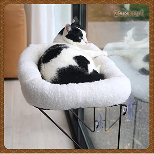 Sturdy Metal Cat Window Perch Bed - Large Cat Hammock Seat with Warm Cushion - Image 2