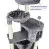 Deluxe Multi-Level Cat Tower with Hammock Perch & Cozy Condo - Gray - Image 4