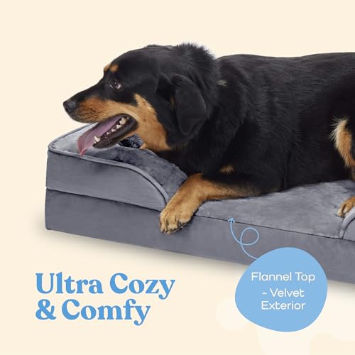 Orthopedic Dog Bed Medium Dogs: Comfy Memory Foam Sofa Bed with Neck Support - Image 7