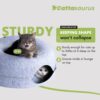 Cozy Cat Cave Bed: Large Donut Tunnel for Big Cats, Scratch-Resistant & Washable - Image 4
