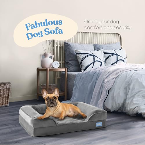 Orthopedic Dog Bed Medium Dogs: Comfy Memory Foam Sofa Bed with Neck Support - Image 2