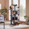 Tall 54" Cat Tree Condo: Multi-Level Scratching Post Kitten Playground Tower - Image 2