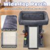 Tall Cat Tower with Scratching Post, Interactive Play Center for Indoor Cats, Grey - Image 5